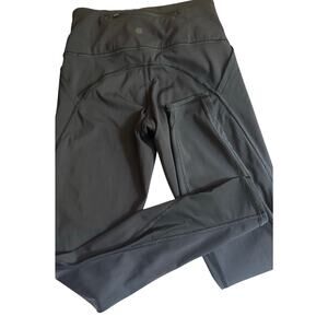 Athleta Lighting High Rise waistband black Tights XXS Support w/5pockets